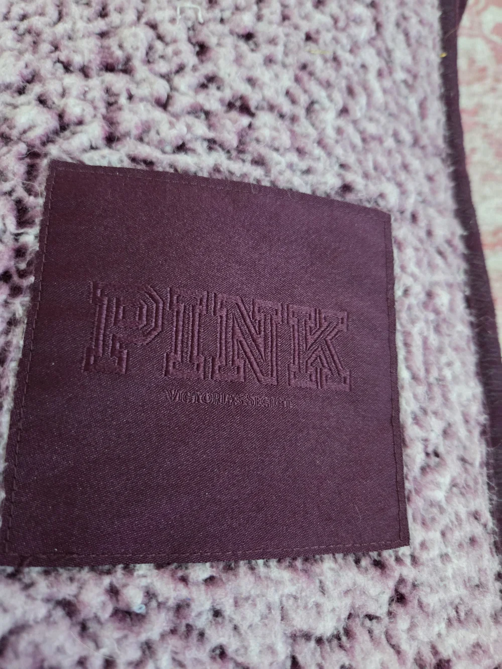 Plush Sherpa Throw Blanket - Mauve by VS PINK